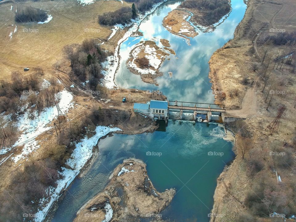 Russian landscape from the drone 