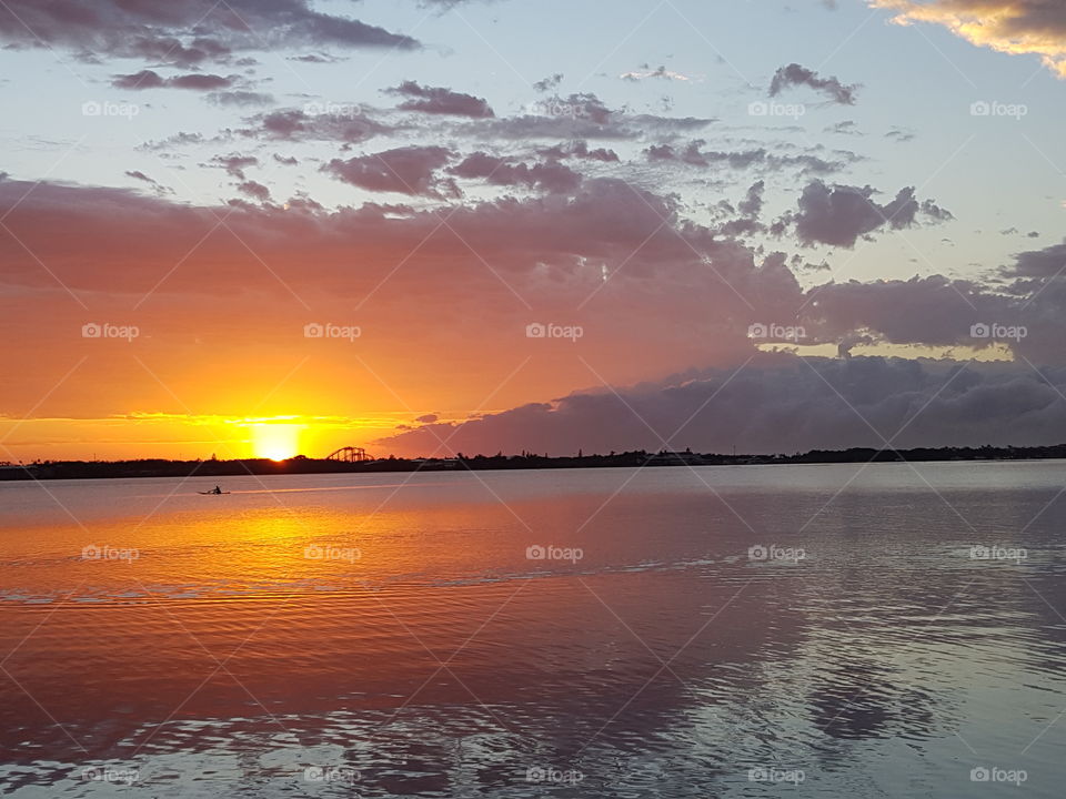 Mirror Sunlight Glow across the water