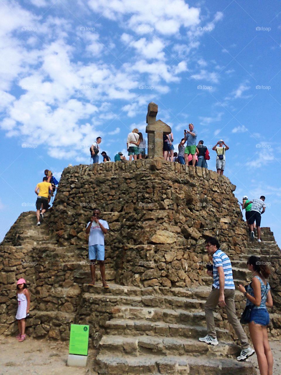 People in park Guell