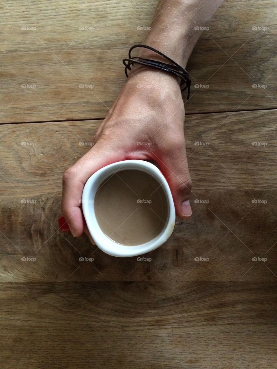 Coffee in hand