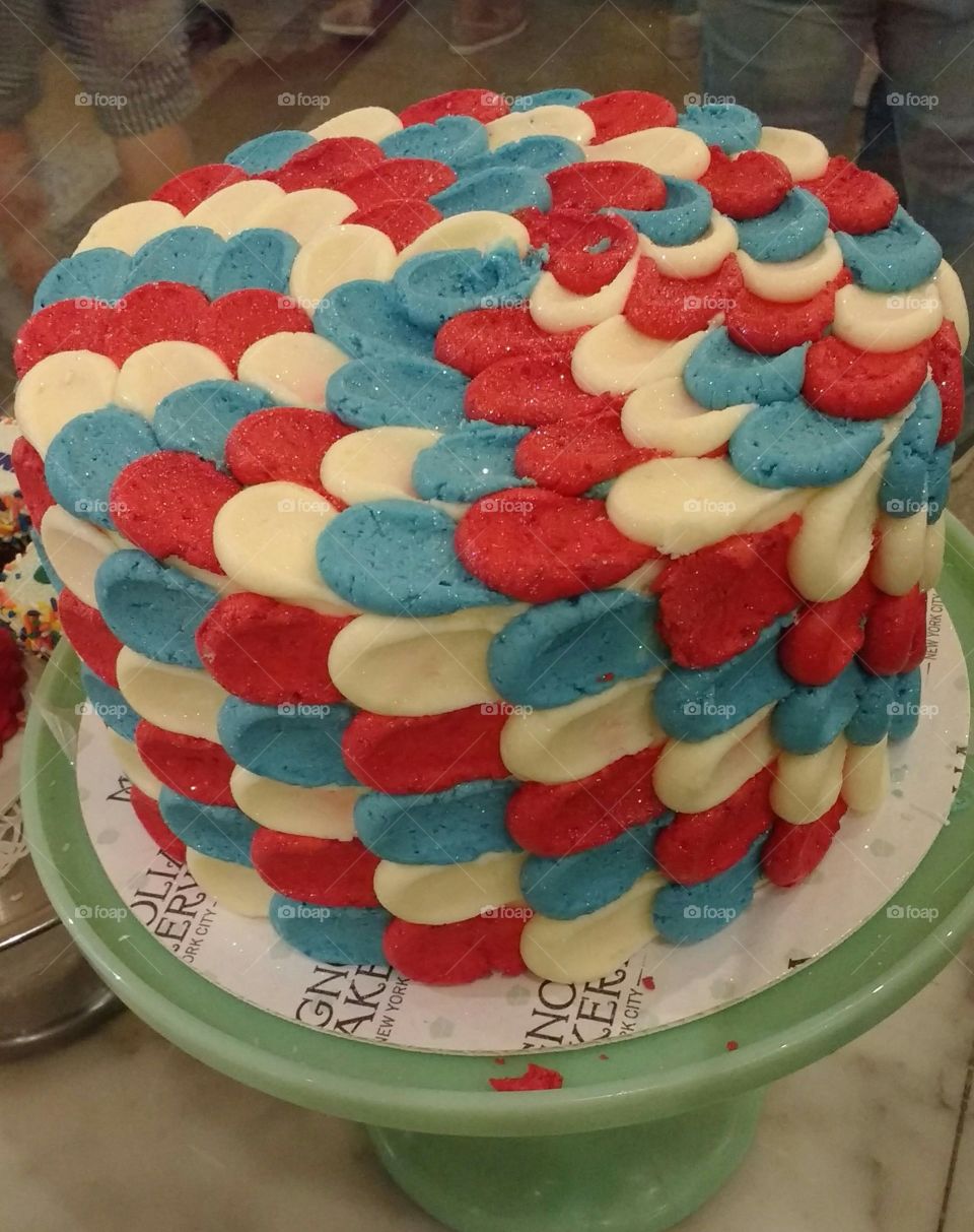 Memorial Day Red White and Blue Cake