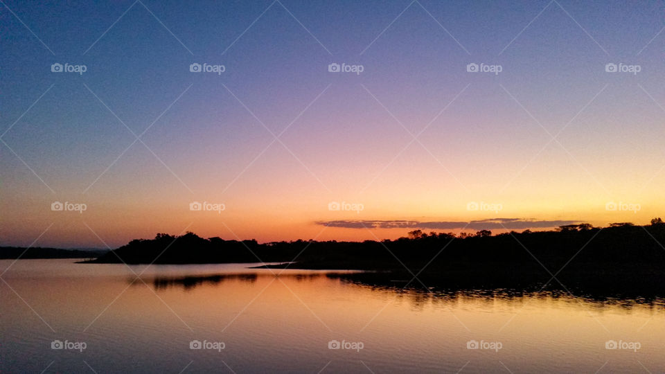 sunset over a lake
