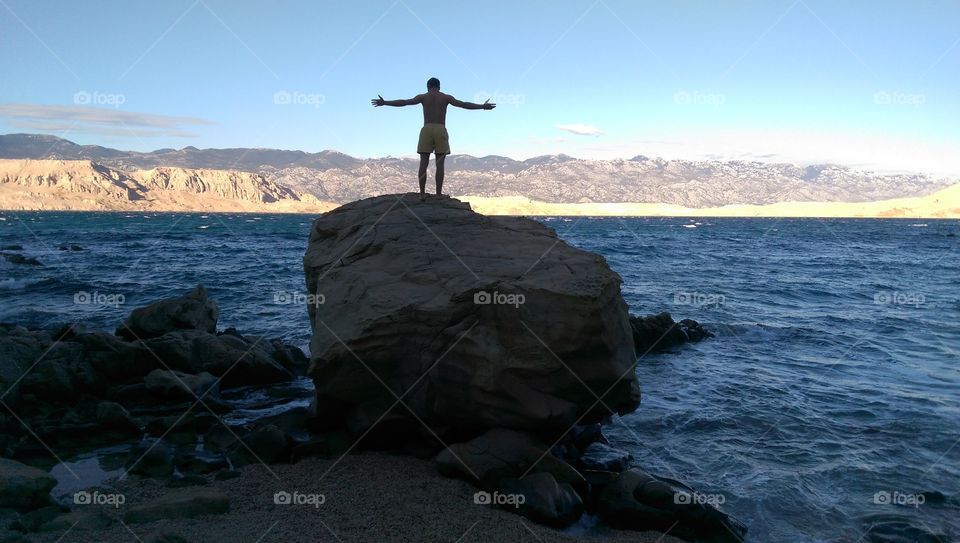 Magnificent rocky nature on a Island of Pag