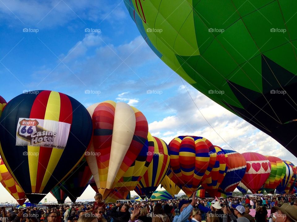 Balloon Fiesta 2015 ABQ. Up in the air, shot of some great colorful balloons!
