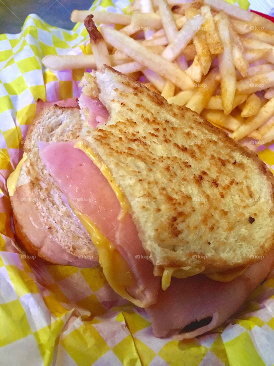 Grilled ham and cheese