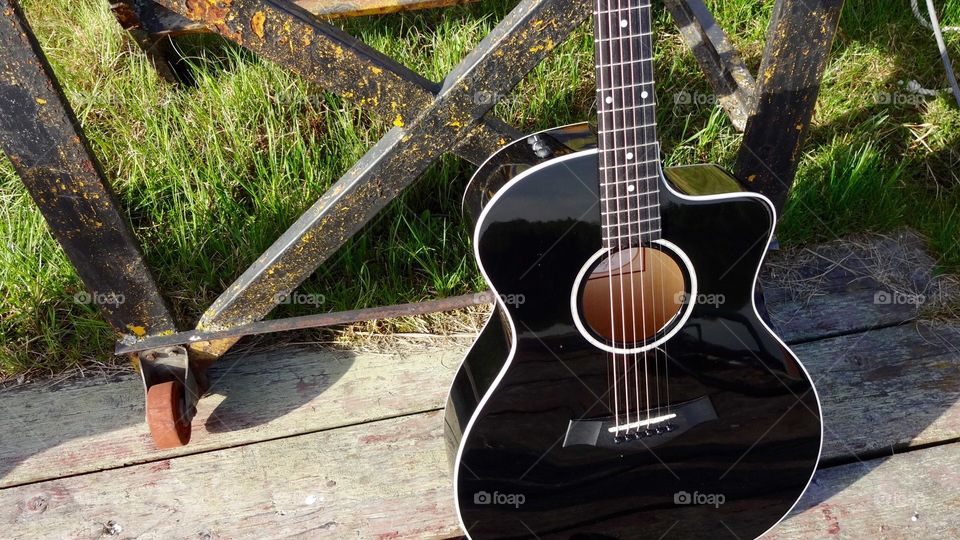 Guitar on the Dock