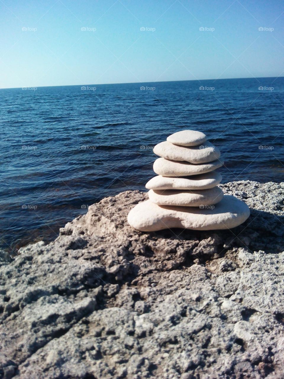 Zen, Rock, Stability, Balance, Water