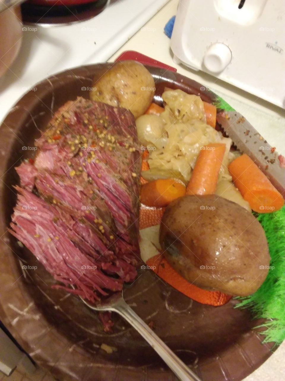St Patricks day corned beef and cabbagetricks Day meal