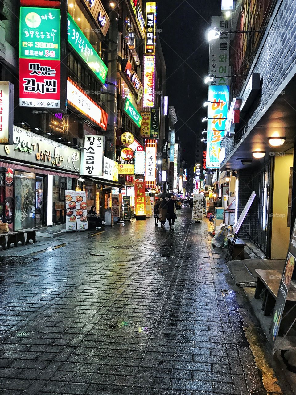 Night Street in Seoul, Korea