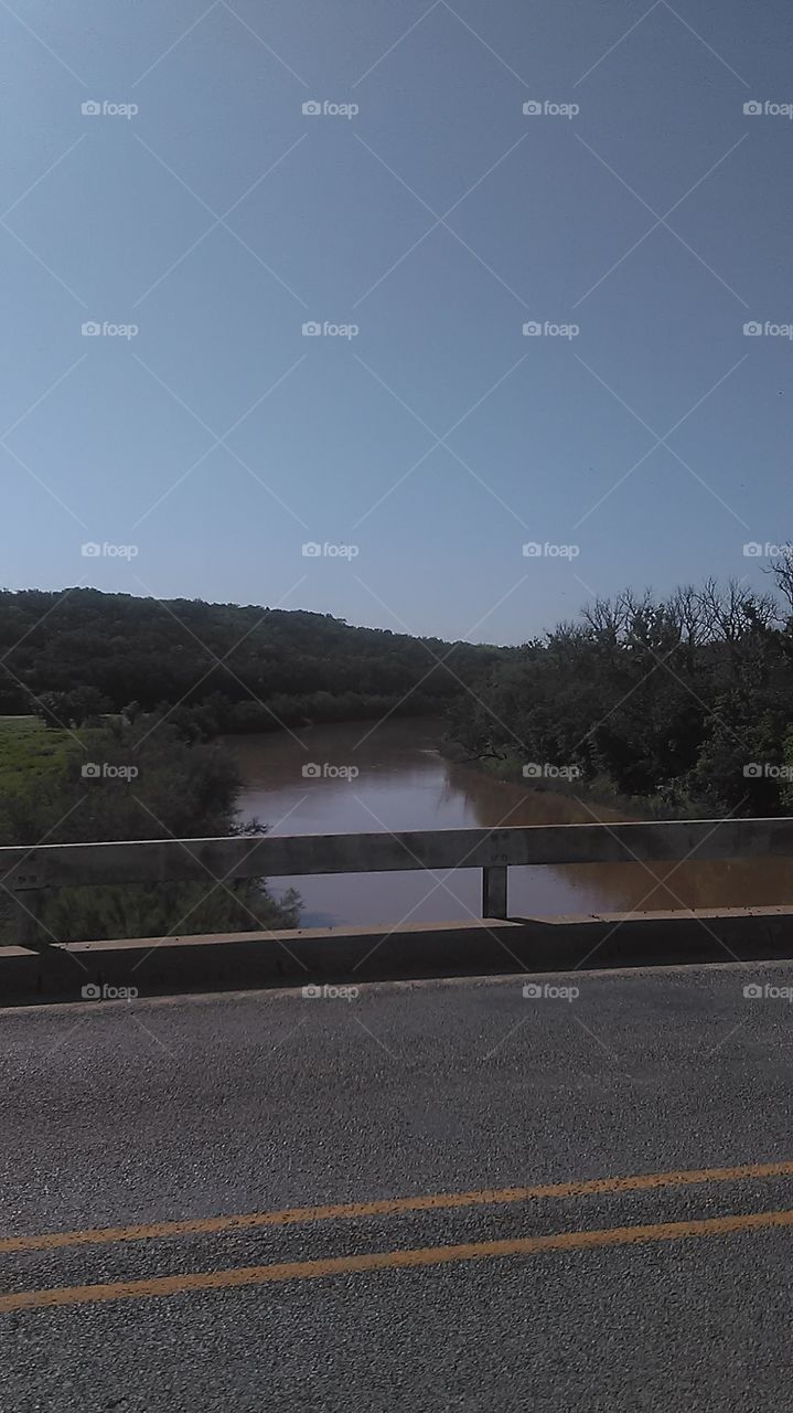 Texas river. i was walking south and crosses this river on foot