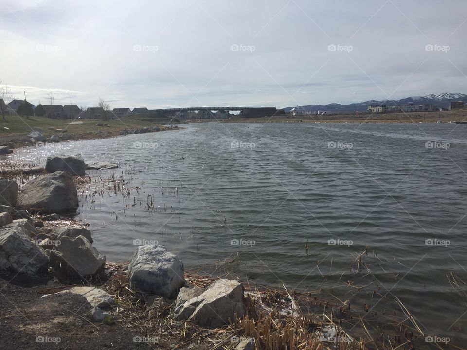 Water Ripples, Rocks, Tide Patterns. 