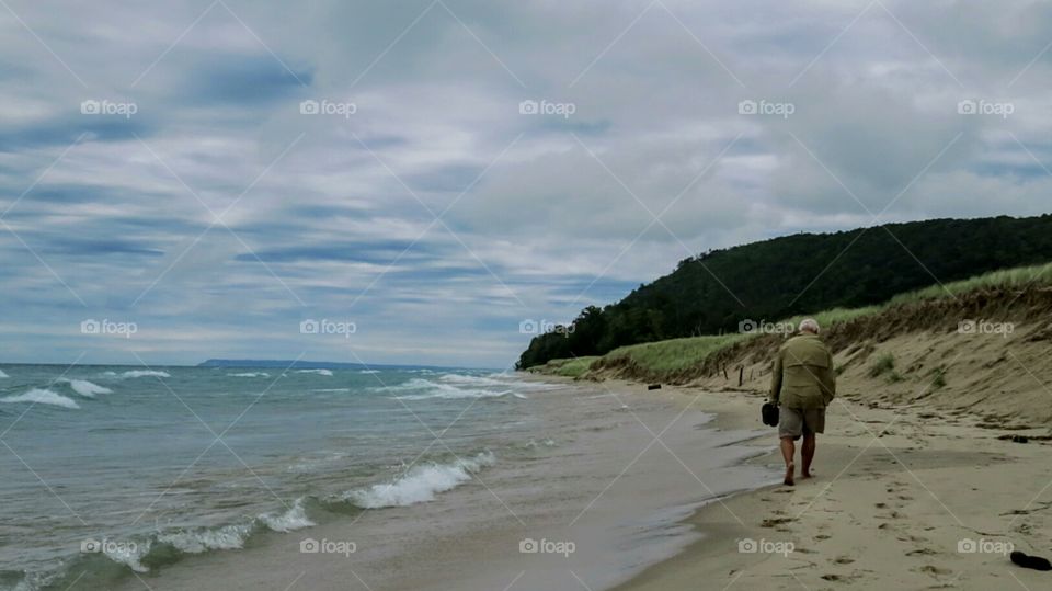 Lone walk on the beach