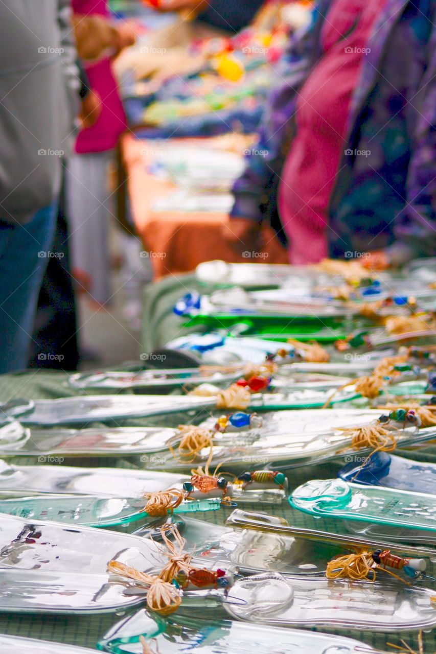 Street market. Street vendors