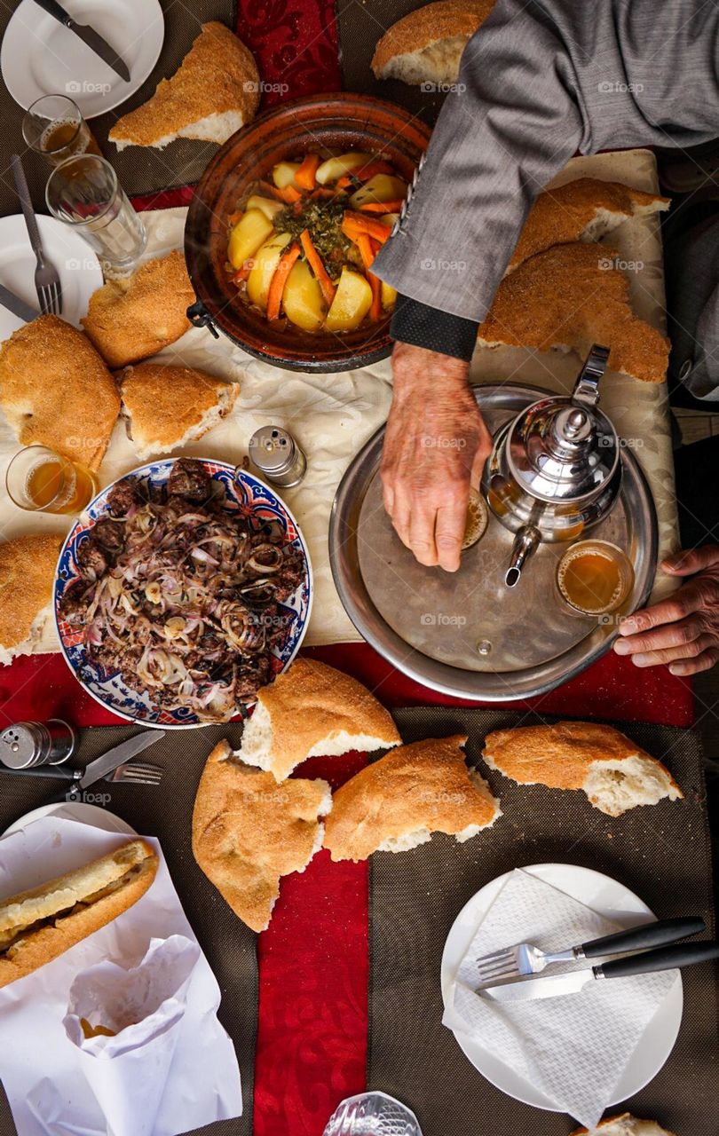 typical yummy Moroccan lunch