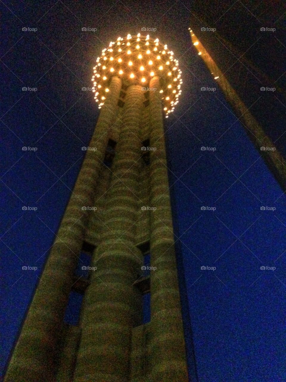 Tourist tower. Reunion tower in downtown Dallas 