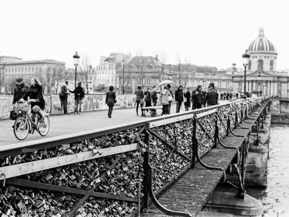 Love locks on the Pont des Arts