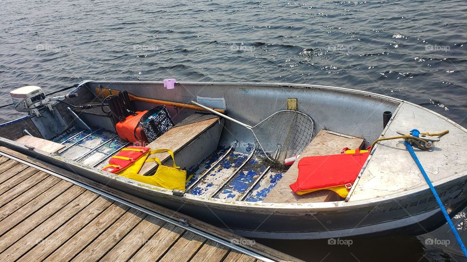 Boat in the river and peaceful