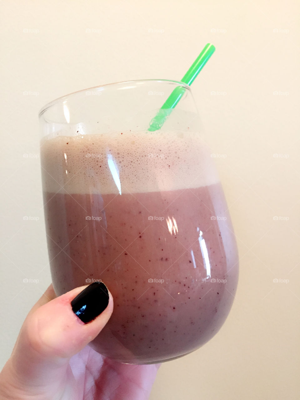 A refreshing nutritious morning smoothie. Cheers!