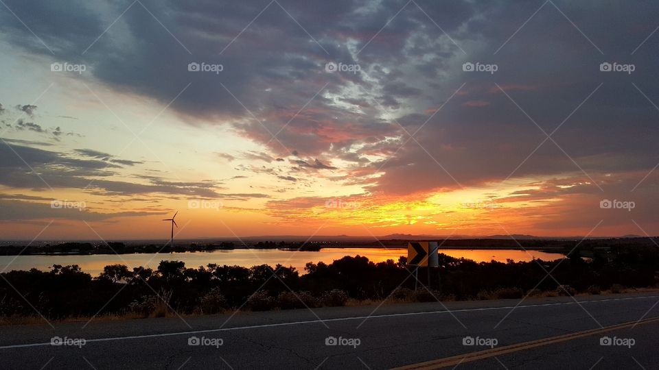 sunrise over the lake