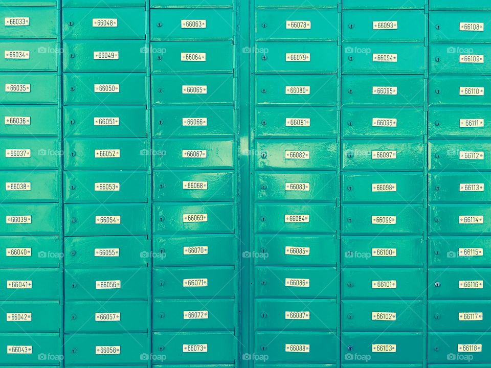 Mailboxes of an apartment building
