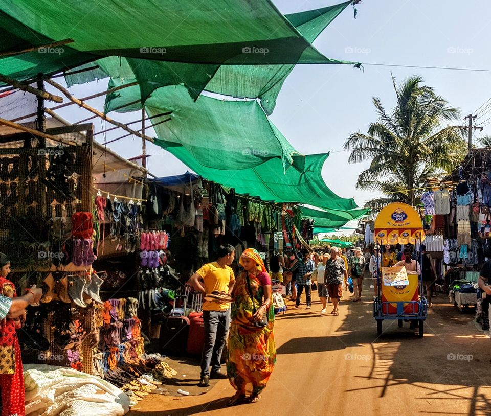 Anjuna Flea Market stalls