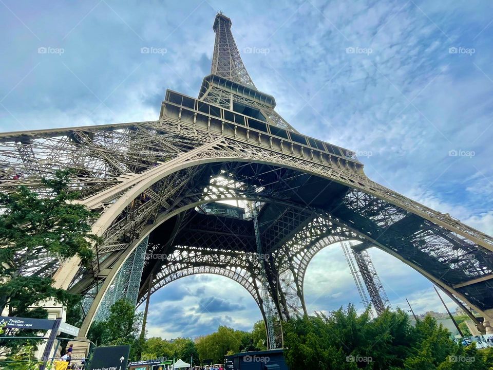 The Eiffel Tower close up