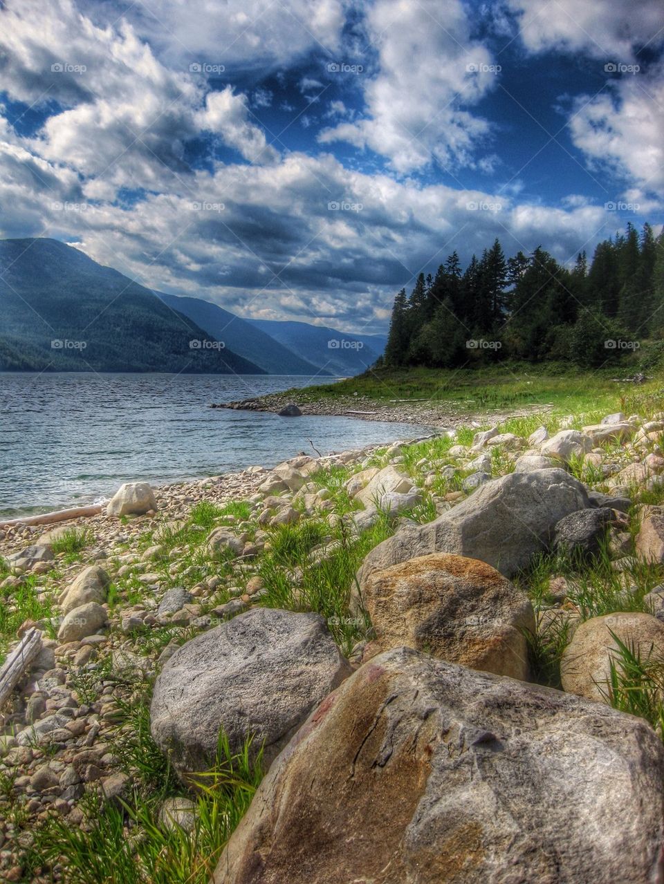 Scenic view of lake