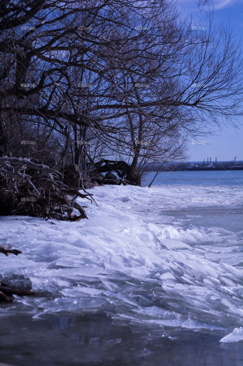 ice on the lake