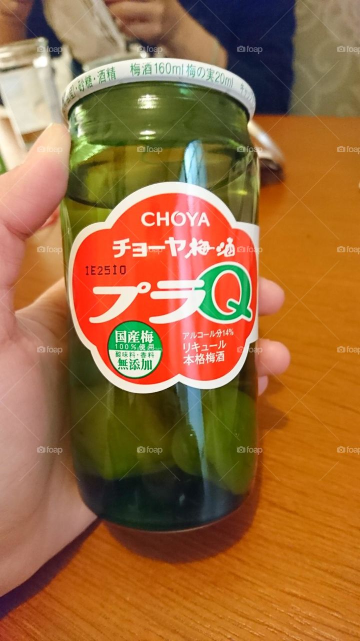 This is japan traditional sake . It’s made of plum.
