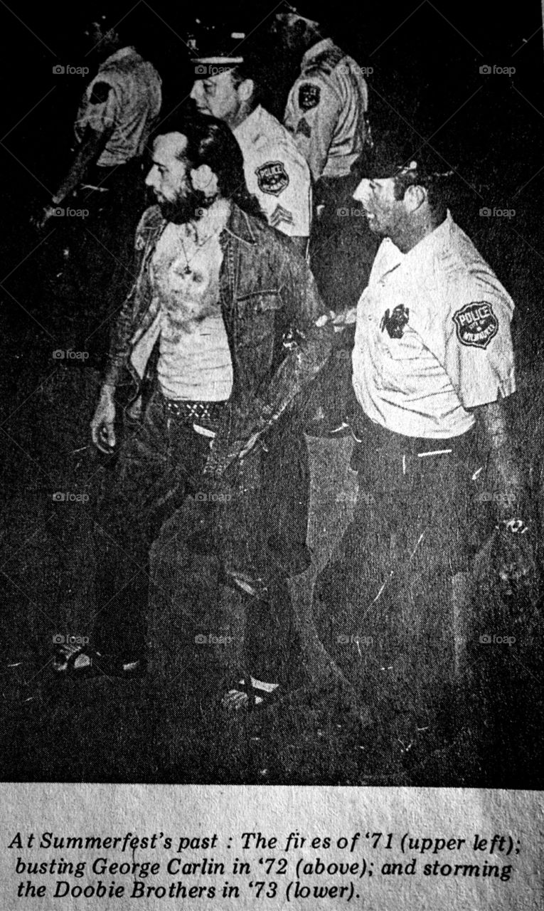 George Carlin Summer Fest Milwaukee retro ad