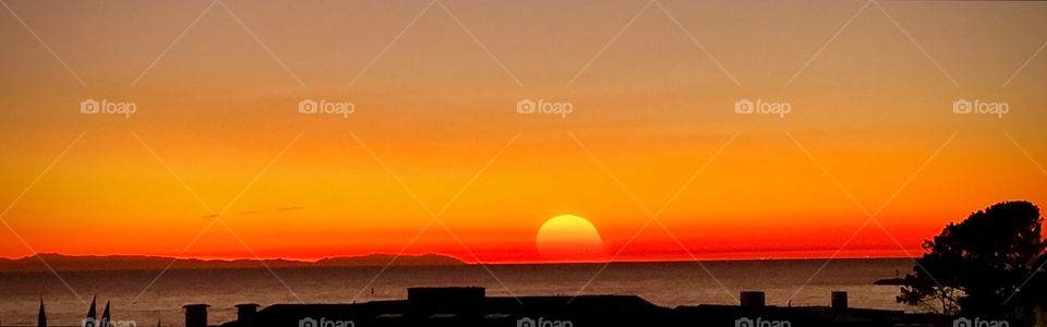 Foap Mission “Red”! Brilliant Red Sunset Over Catalina Island In The Pacific Ocean!