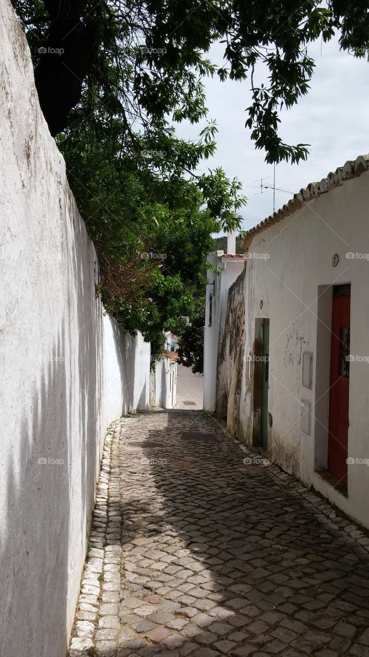 Village in Portugal . typical White houses in Portugal 