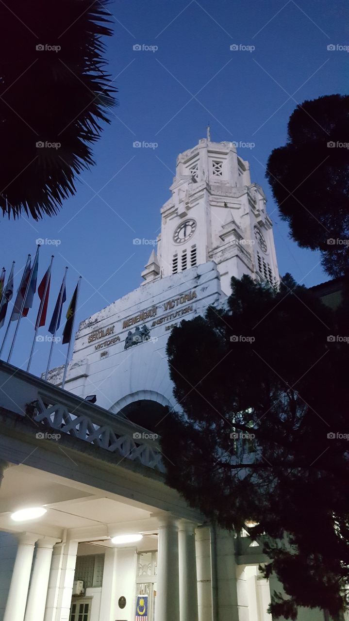 front scenery of clock tower of VI