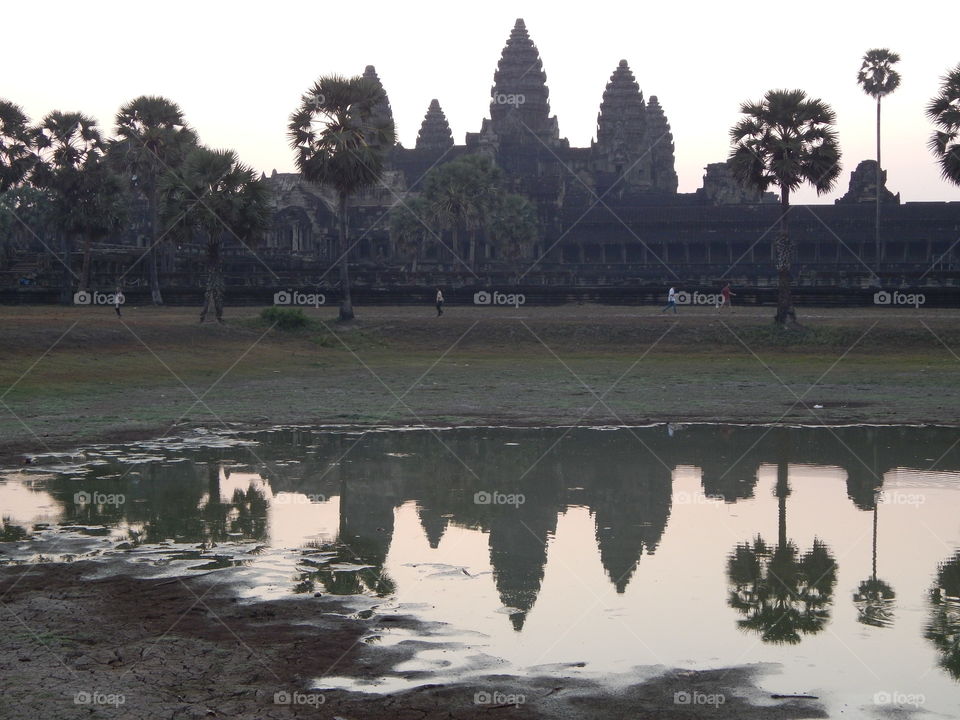 Angkor wat at sunrise in Cambodia 