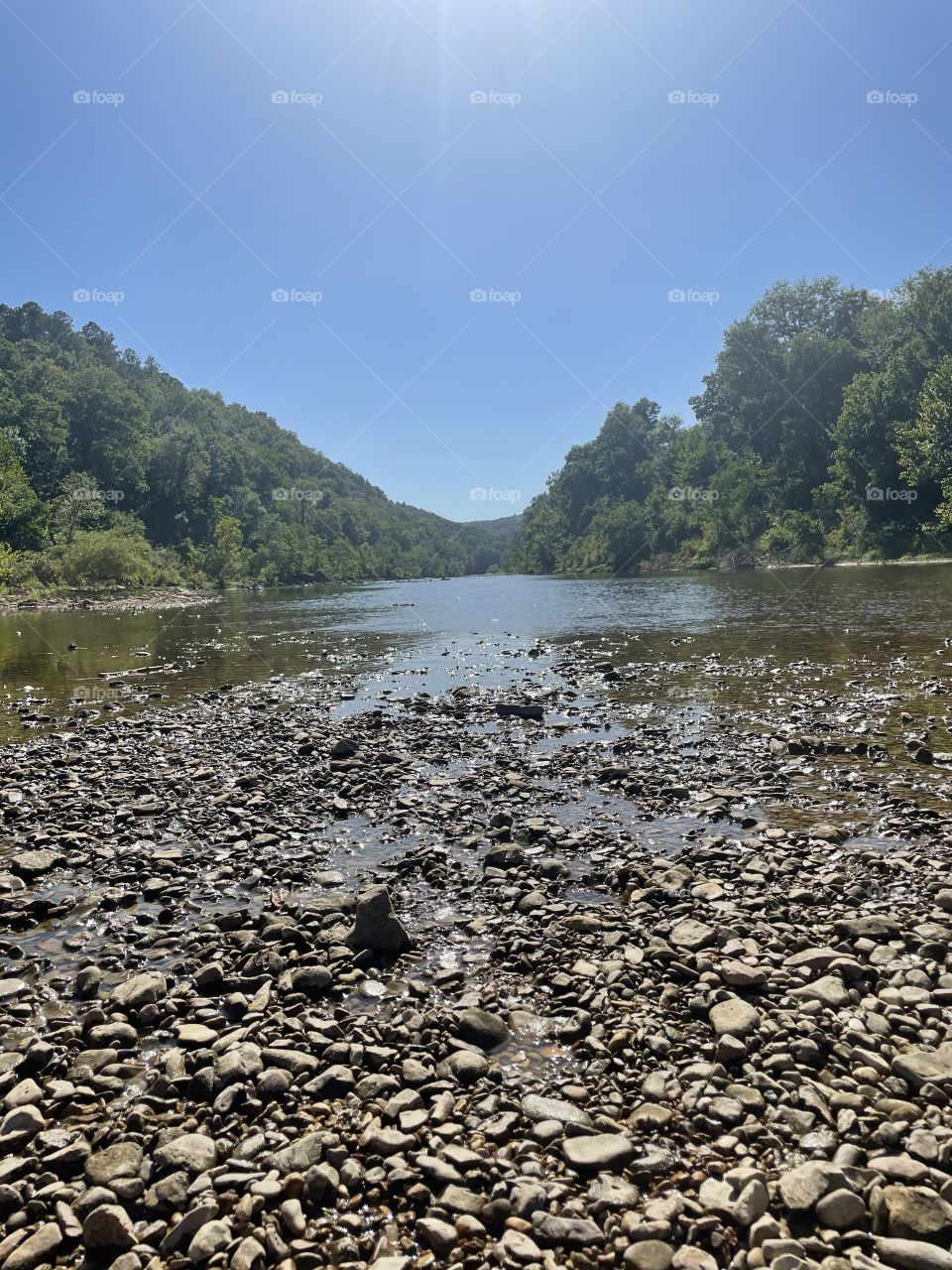 River rocks in the ozarks
