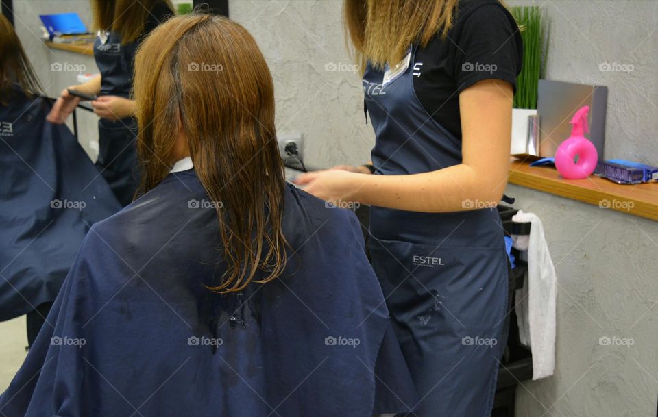 woman hairdresser, beauty salon