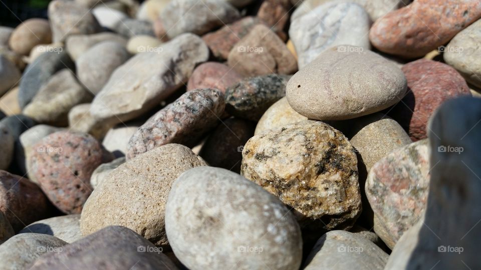 shapes and colours of stones
