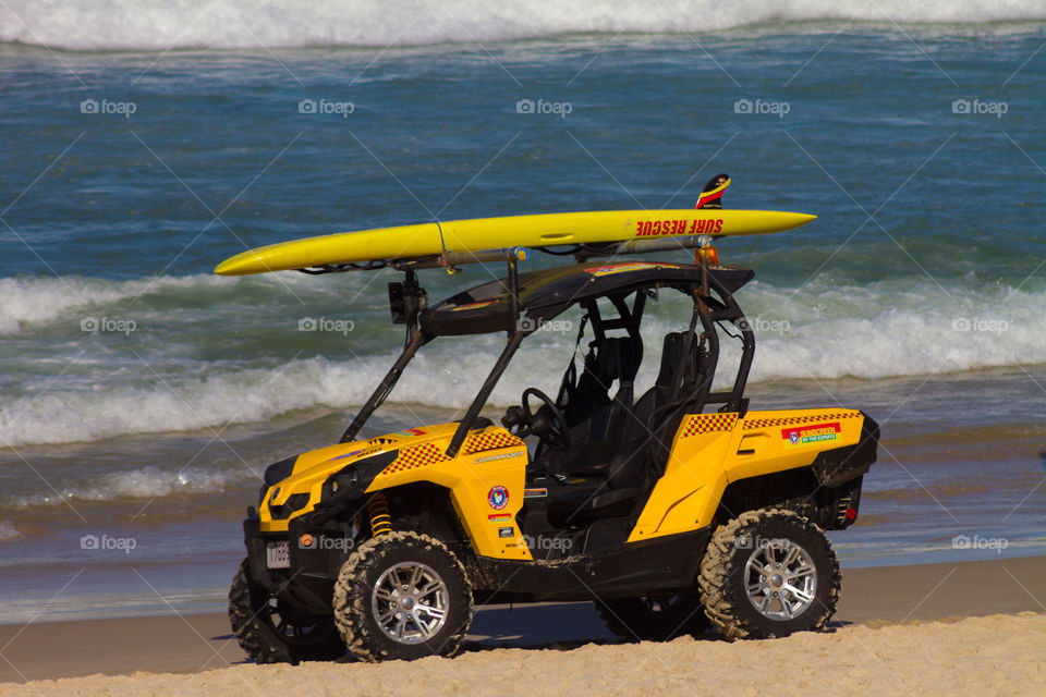 Yellow Lifeguard Buggy 