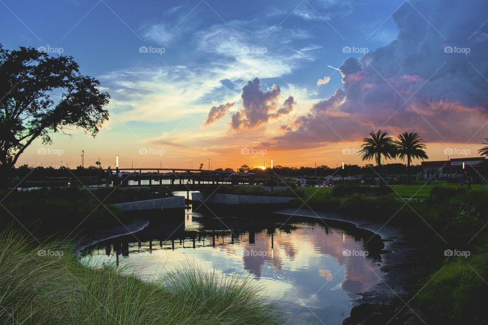 Dramatic sky during sunset