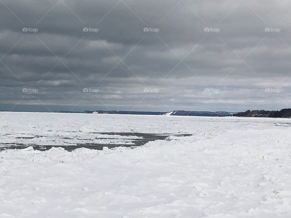Frozen Lake Michigan 