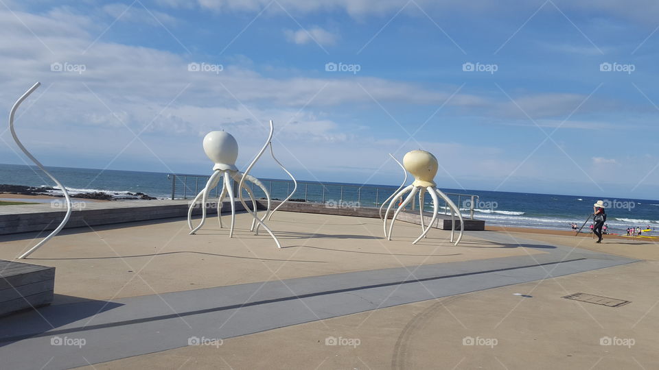 Sculptures on the beach