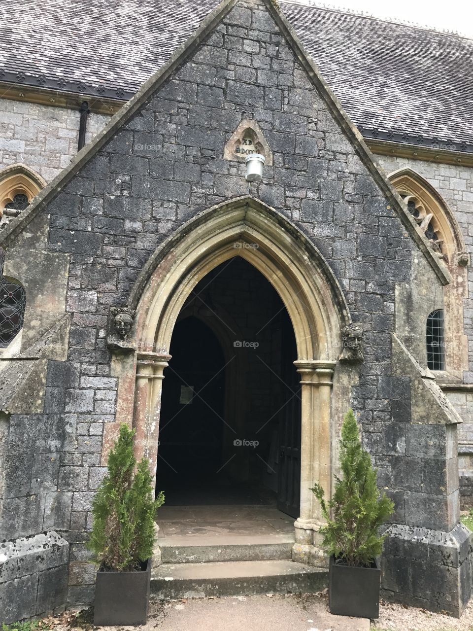 Entrance to St Mary Church in East Budleigh.