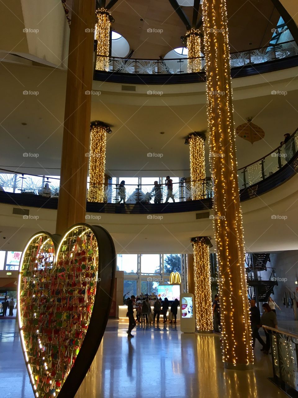 Christmas lights at the Mall 