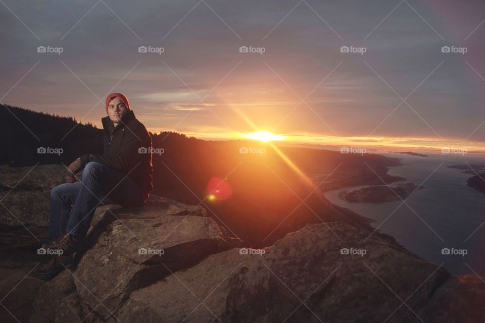 Sunset on the mountain