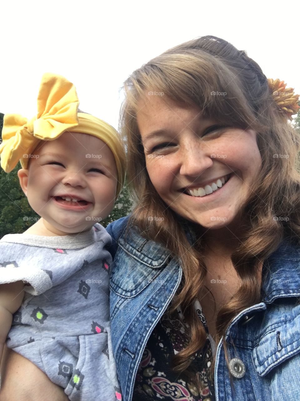 Portrait of mother and daughter