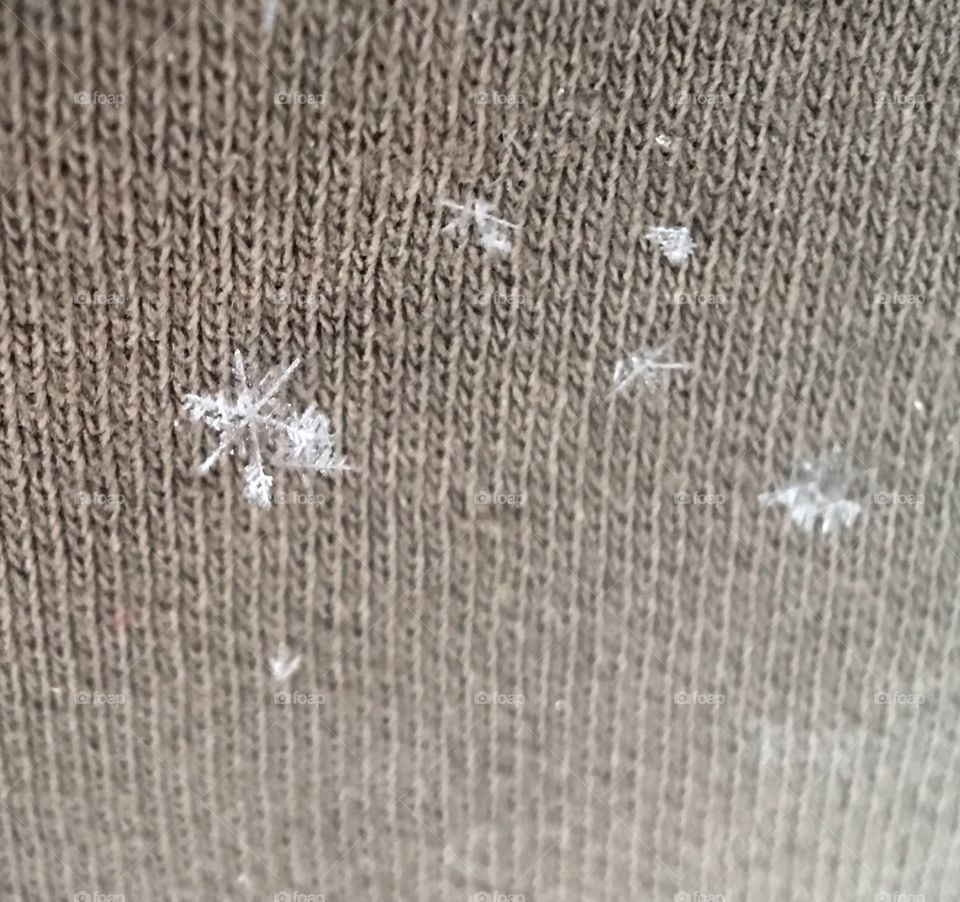 Snowflakes on a jacket 