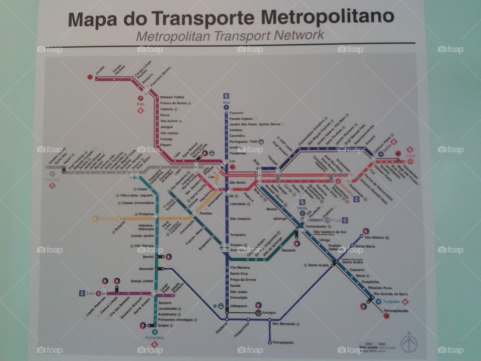 Map. Metropolitan Transport Network - São Paulo
Brazil