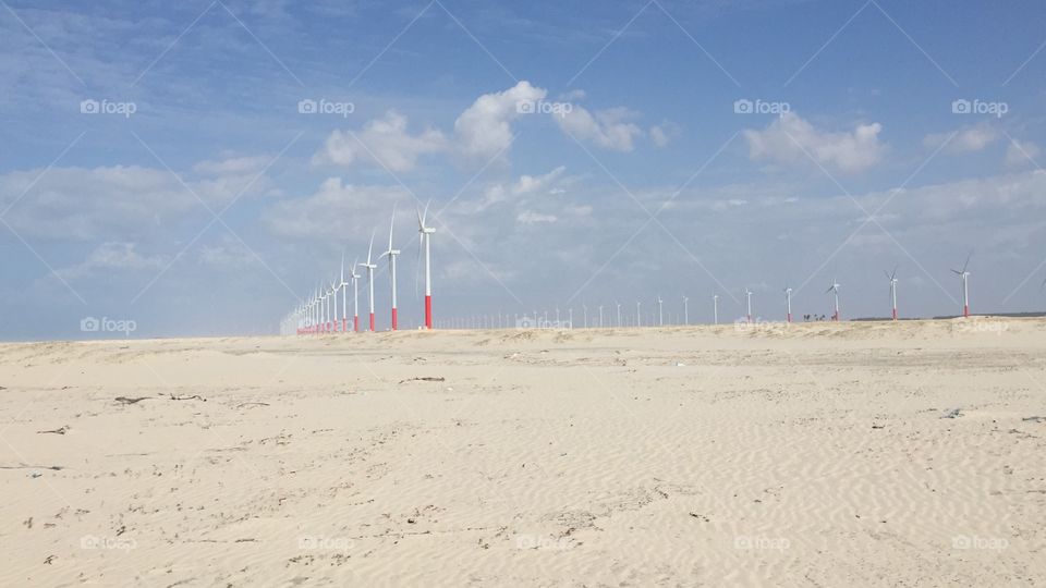 Wind farm on Lençóis Maranhenses National Park