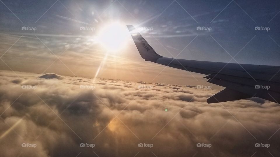 Flying above the clouds