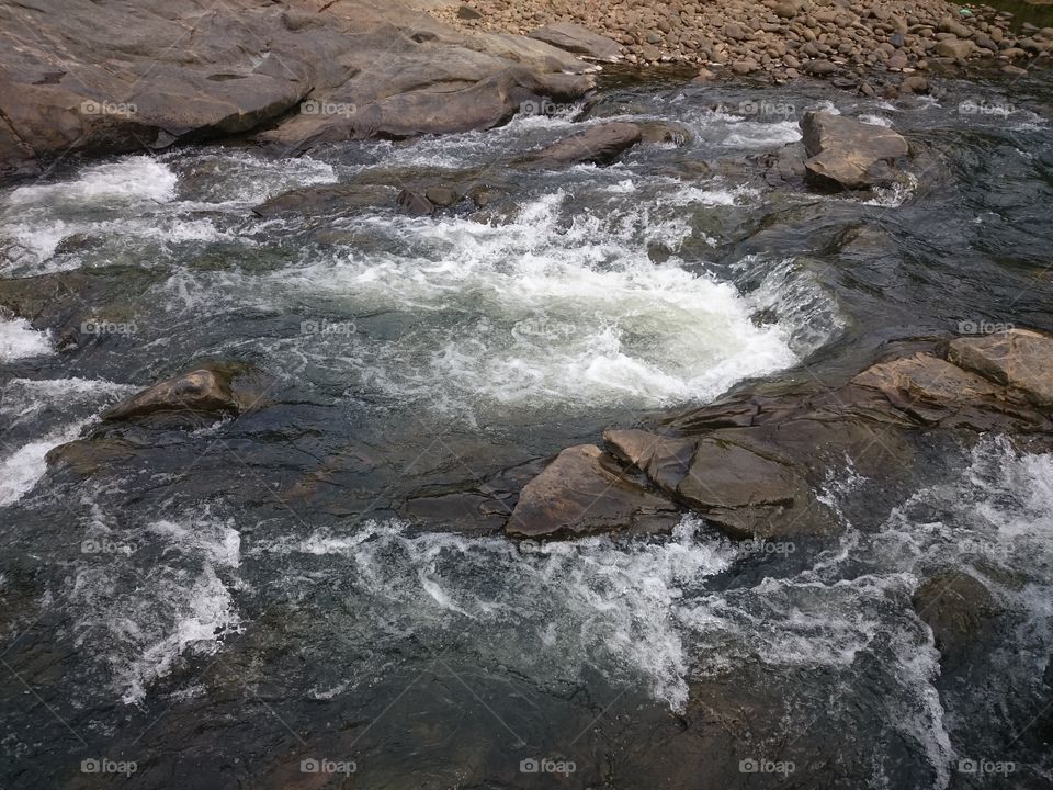 Water, No Person, River, Rock, Stream